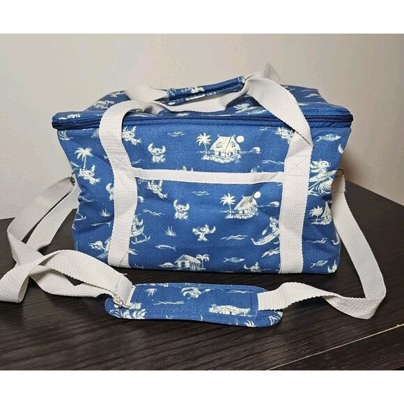 Disney Lilo and Stitch - Cooler Bag With Handles / Strap/ New with Tags/ Blue - Picture 1 of 4